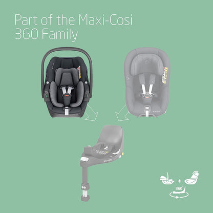 Maxi-Cosi Pebble 360 i-Size Newborn Car Seat 0–15M Essential Graphite