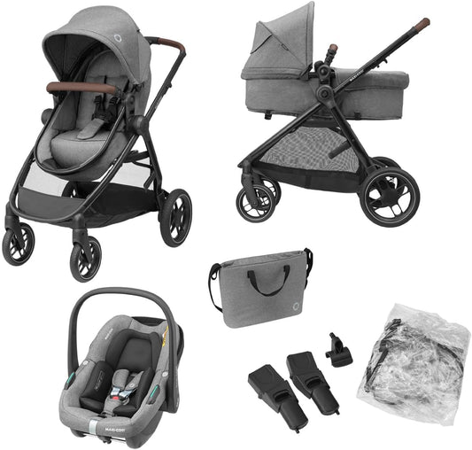 Maxi-Cosi Zelia S Trio 3-in-1 Travel System with Car Seat 0–4Y Grey