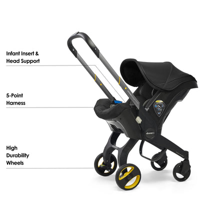 Doona+ Baby Car Seat & Stroller Convertible 0+ – Nitro Black