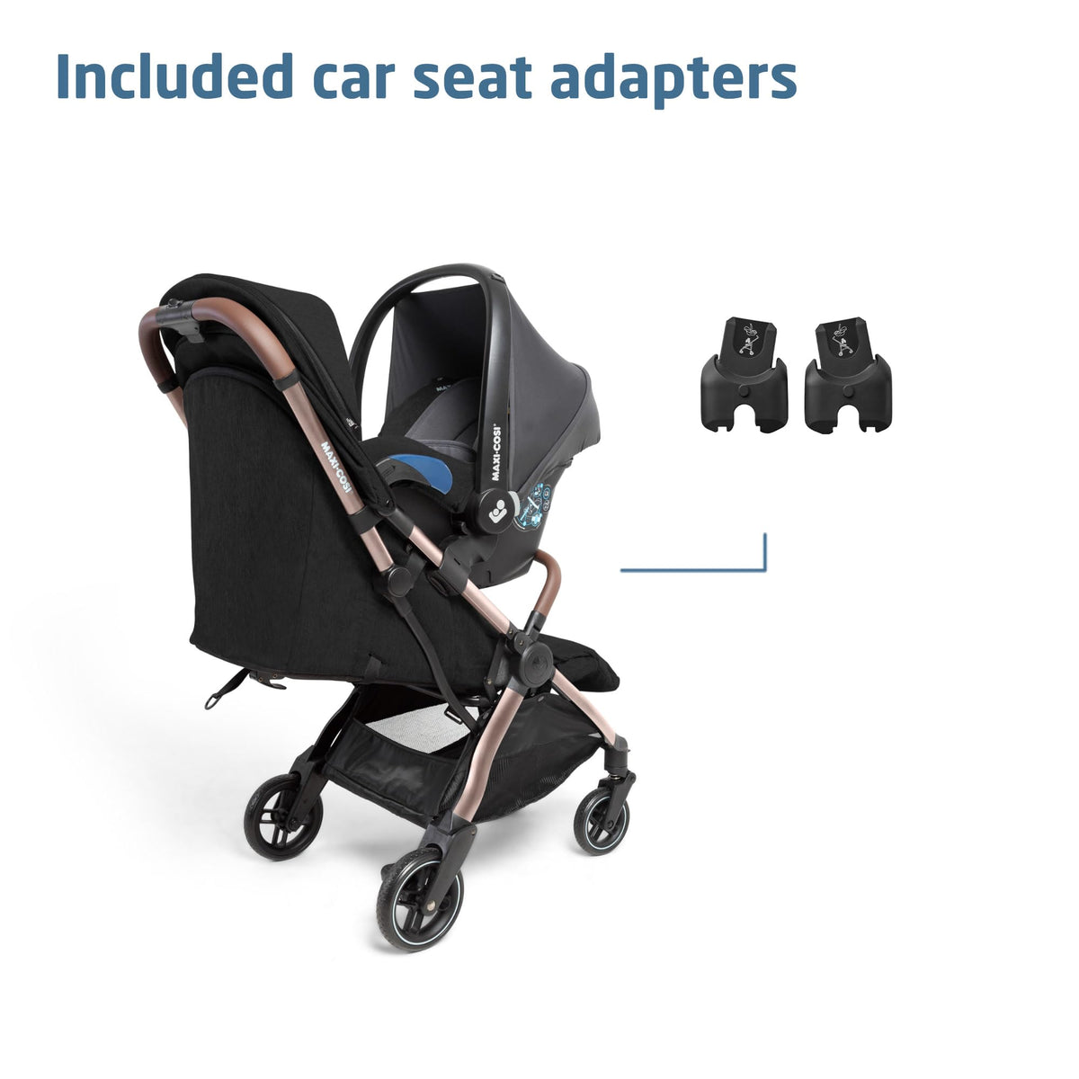 Maxi-Cosi Eva3 Lightweight Baby Stroller 0–4 Yrs | Essential Black