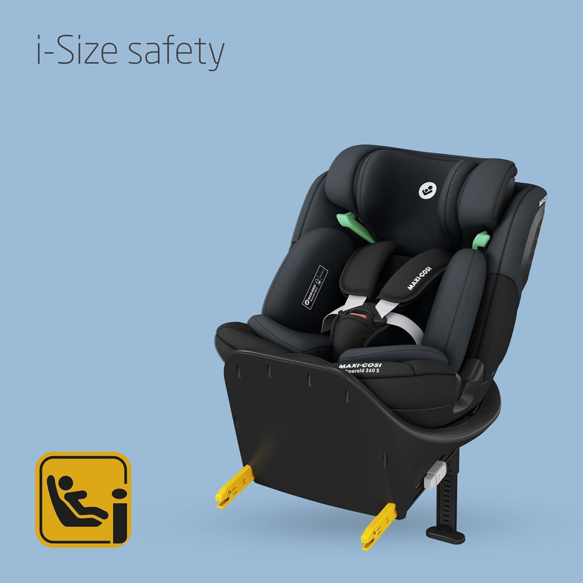 Maxi-Cosi Emerald S i-Size 360° Car Seat 0–12 Yrs | Tonal Black