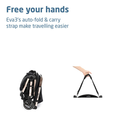 Maxi-Cosi Eva3 Lightweight Baby Stroller 0–4 Yrs | Essential Black