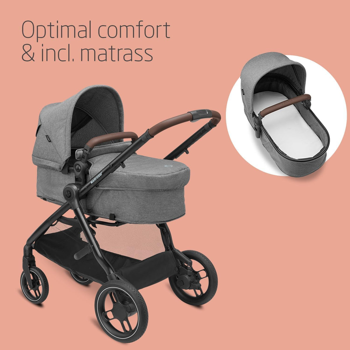Maxi-Cosi Zelia S Trio 3-in-1 Travel System with Car Seat 0–4Y Grey