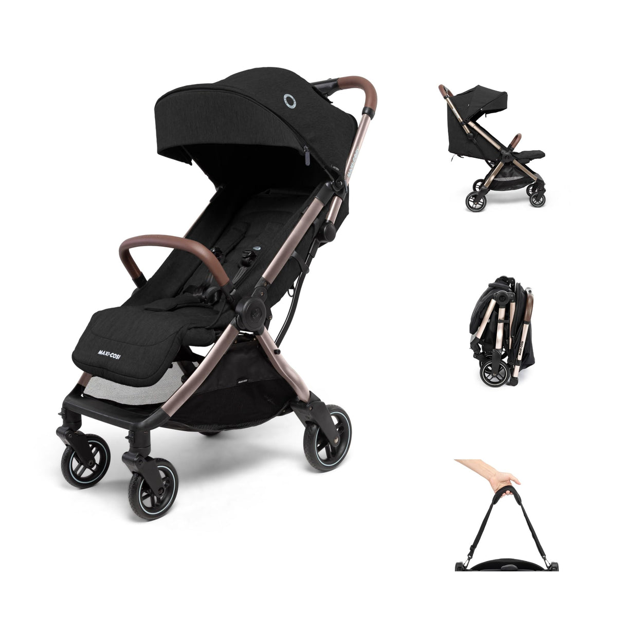 Maxi-Cosi Eva3 Lightweight Baby Stroller 0–4 Yrs | Essential Black