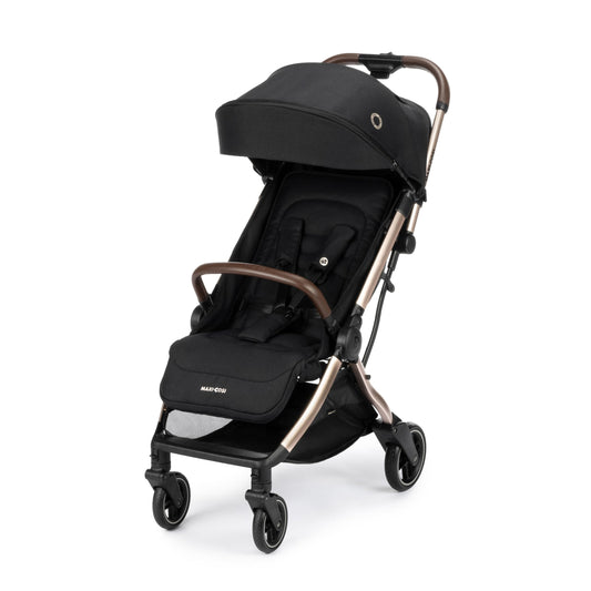 Maxi-Cosi Eva3 Compact Pushchair 0–4 Yrs | Essential Black Champagne