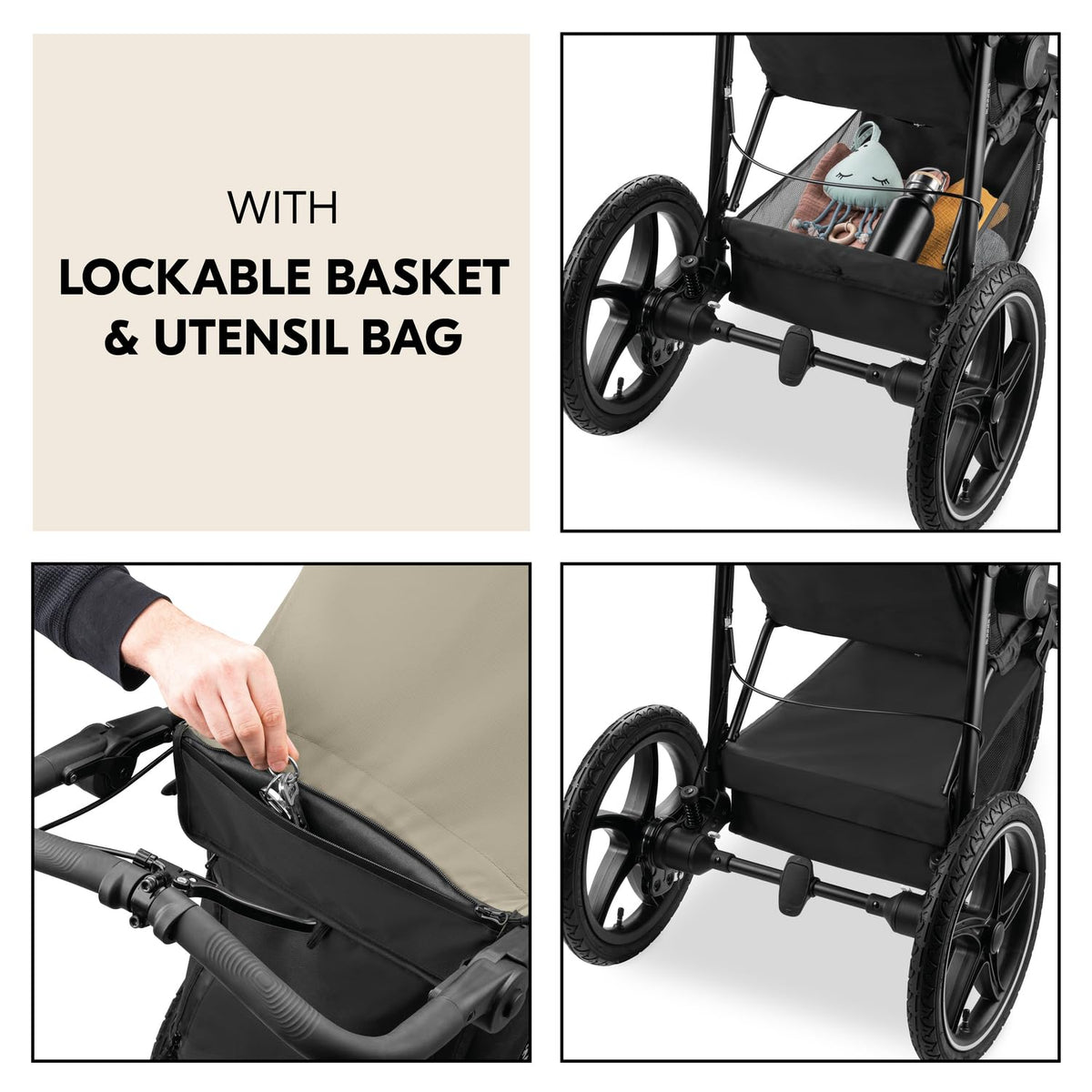 hauck Runner 3 All-Terrain Stroller – Birth to 22kg, Olive