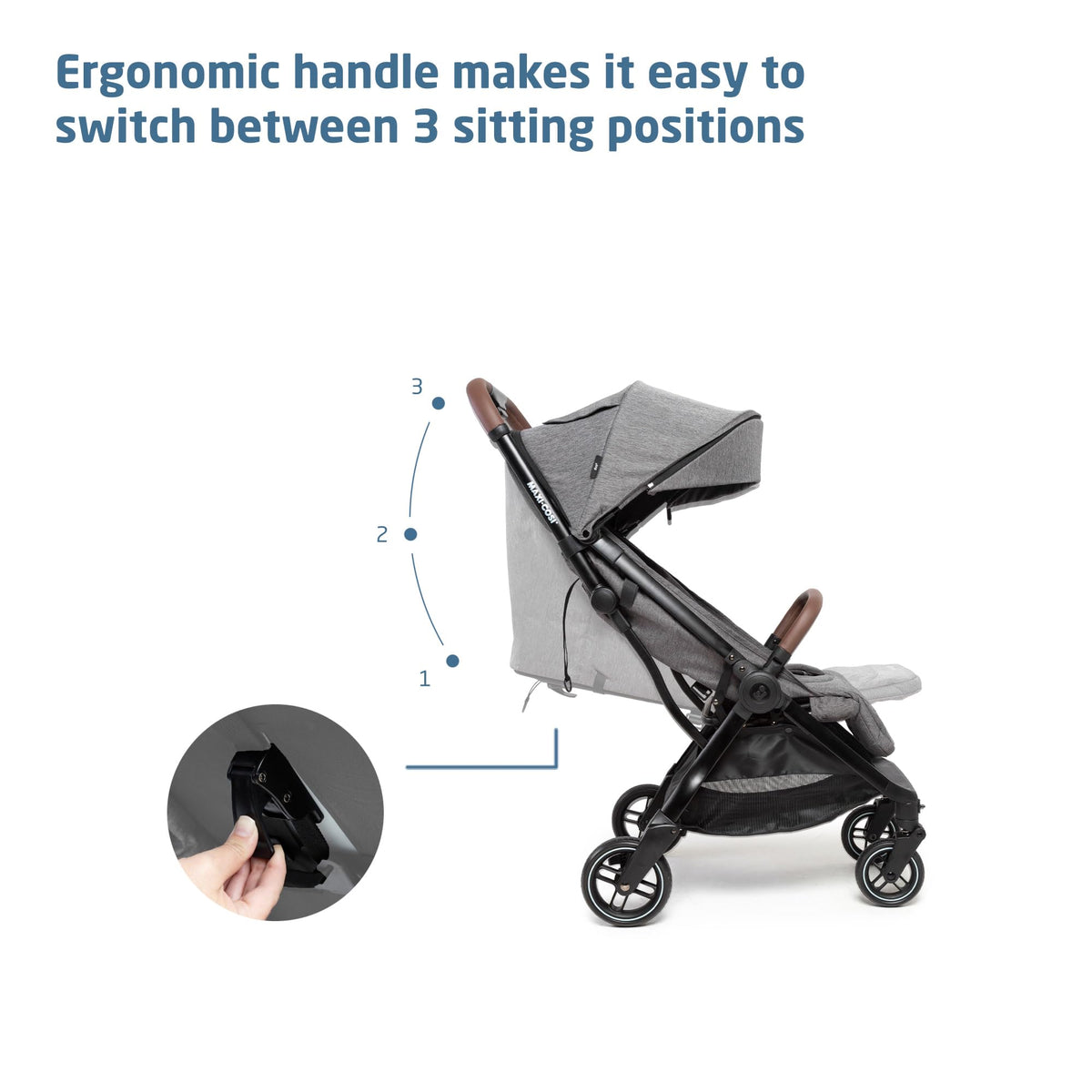 Maxi-Cosi Eva3 Lightweight Baby Stroller 0–4 Yrs | Select Grey