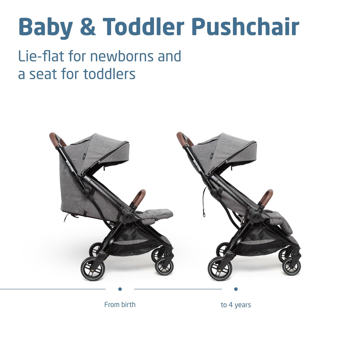 Maxi-Cosi Eva3 Lightweight Baby Stroller 0–4 Yrs | Select Grey