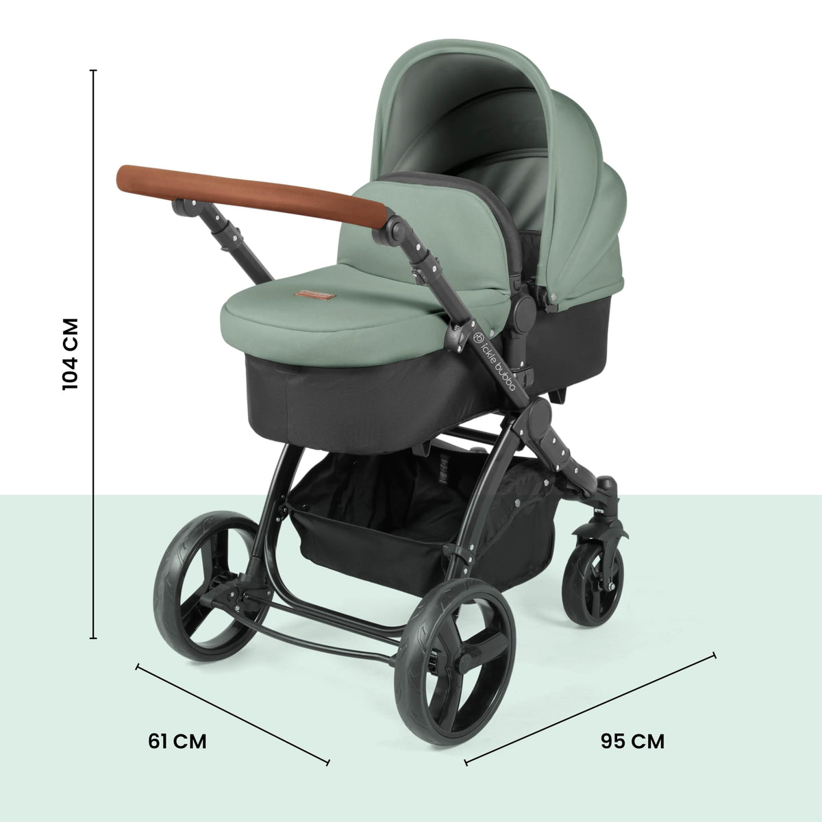 Ickle Bubba Stomp Urban 3-in-1 Travel System – Sage Green