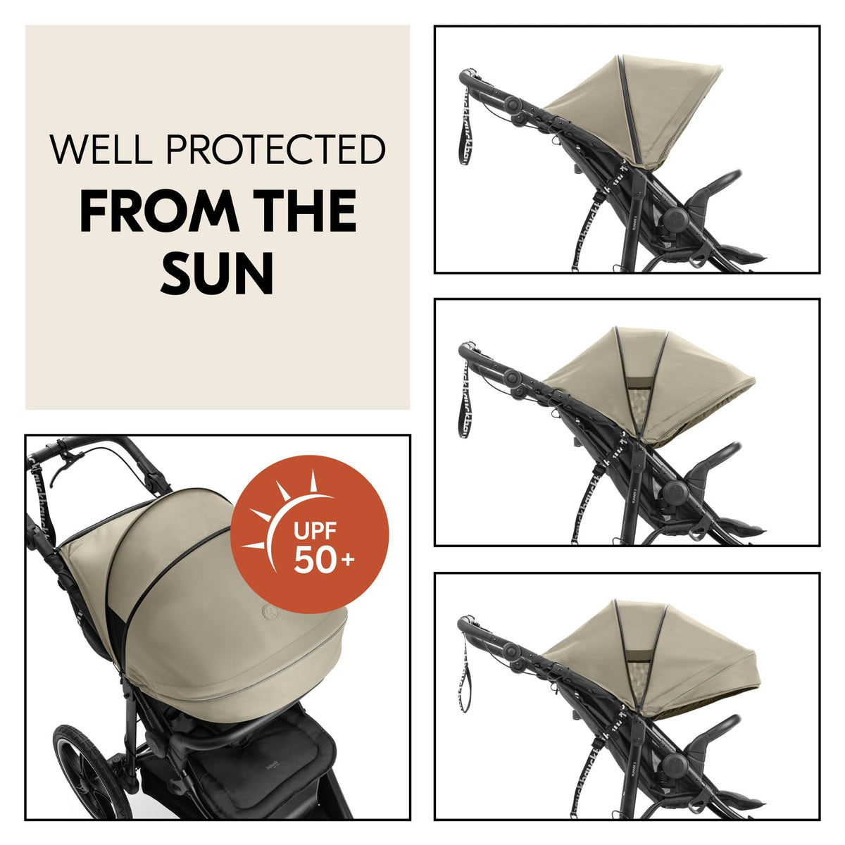 hauck Runner 3 All-Terrain Stroller – Birth to 22kg, Olive