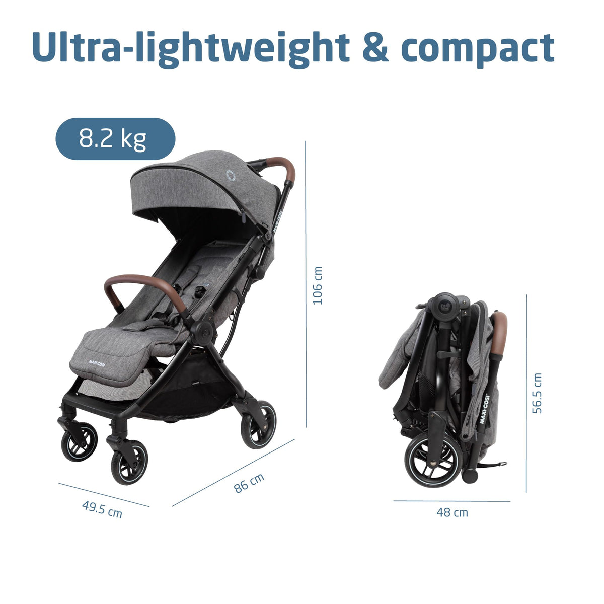 Maxi-Cosi Eva3 Lightweight Baby Stroller 0–4 Yrs | Select Grey