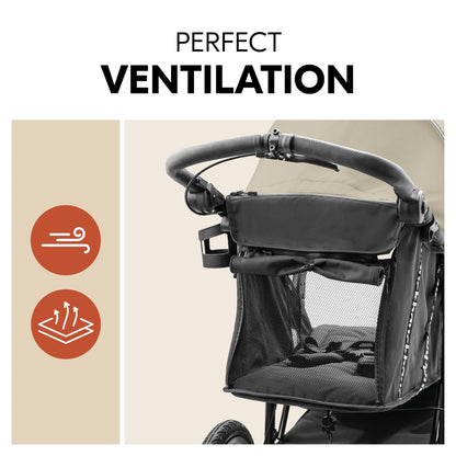 hauck Runner 3 All-Terrain Stroller – Birth to 22kg, Olive