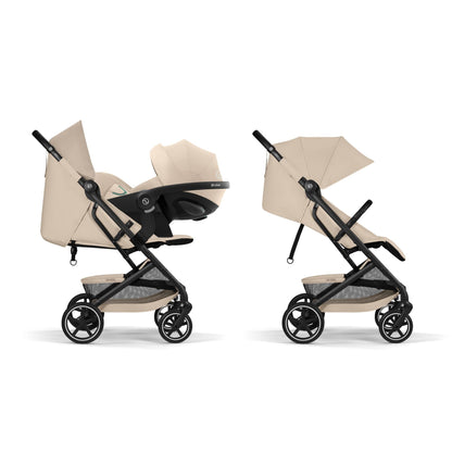 CYBEX BEEZY Pushchair – Birth to 22kg, Compact Fold, Almond Beige