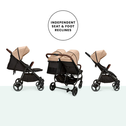Ickle Bubba Venus Double Prime Double Stroller – Biscuit