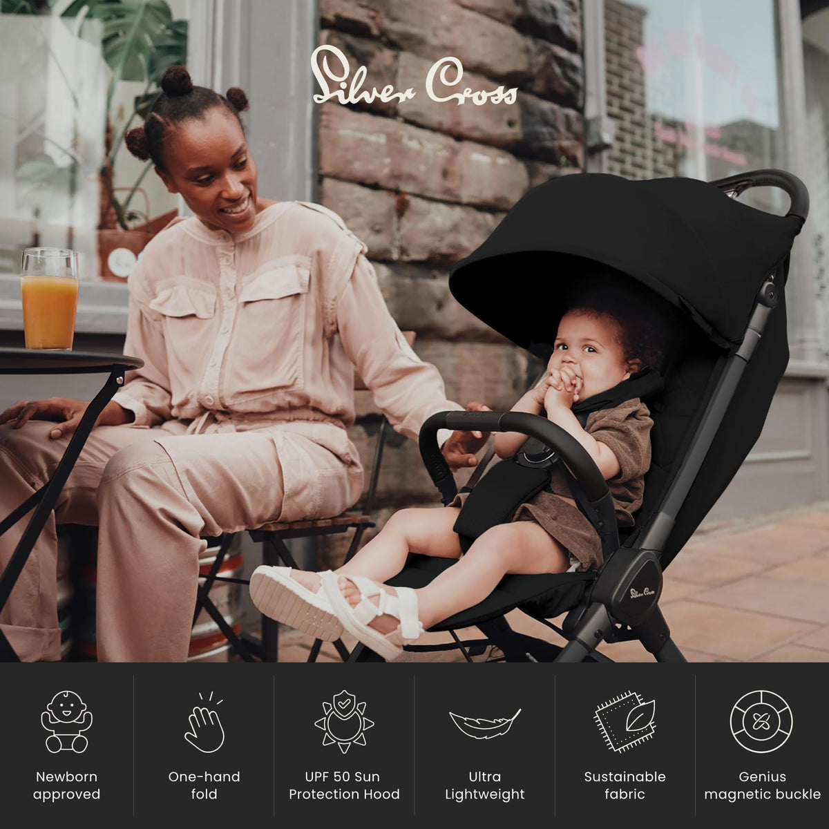 Silver Cross Clic 2 Compact Stroller & Travel Bag – Space