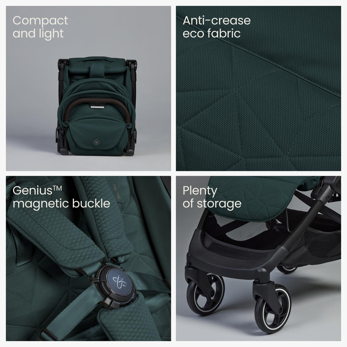 Silver Cross Clic 2 Compact Stroller & Travel Bag – Conifer