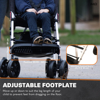 MobiQuip XL Special Needs Disability Pushchair up to 50kg Black