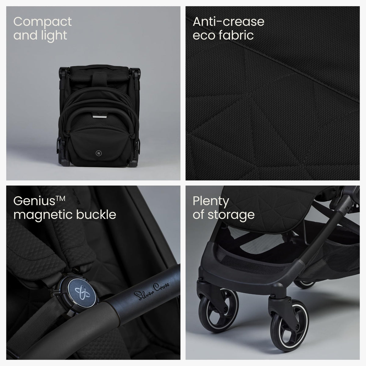 Silver Cross Clic 2 Compact Stroller & Travel Bag – Space