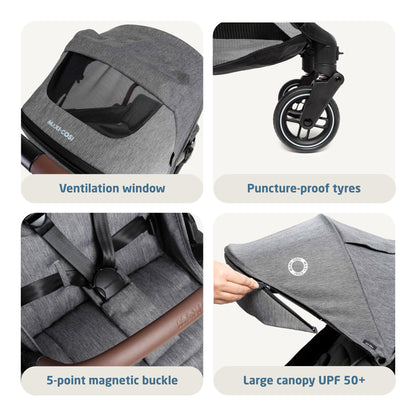 Maxi-Cosi Eva3 Lightweight Baby Stroller 0–4 Yrs | Select Grey
