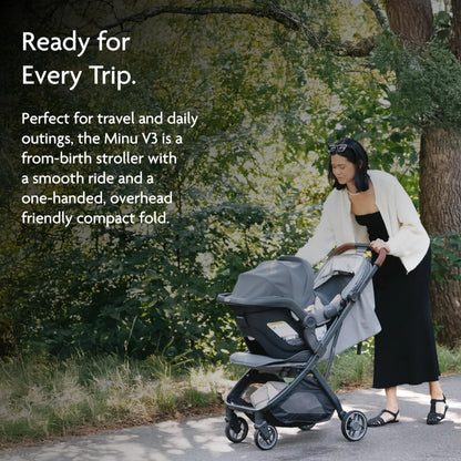 UPPAbaby MINU V3 Lightweight Travel Stroller – Greyson